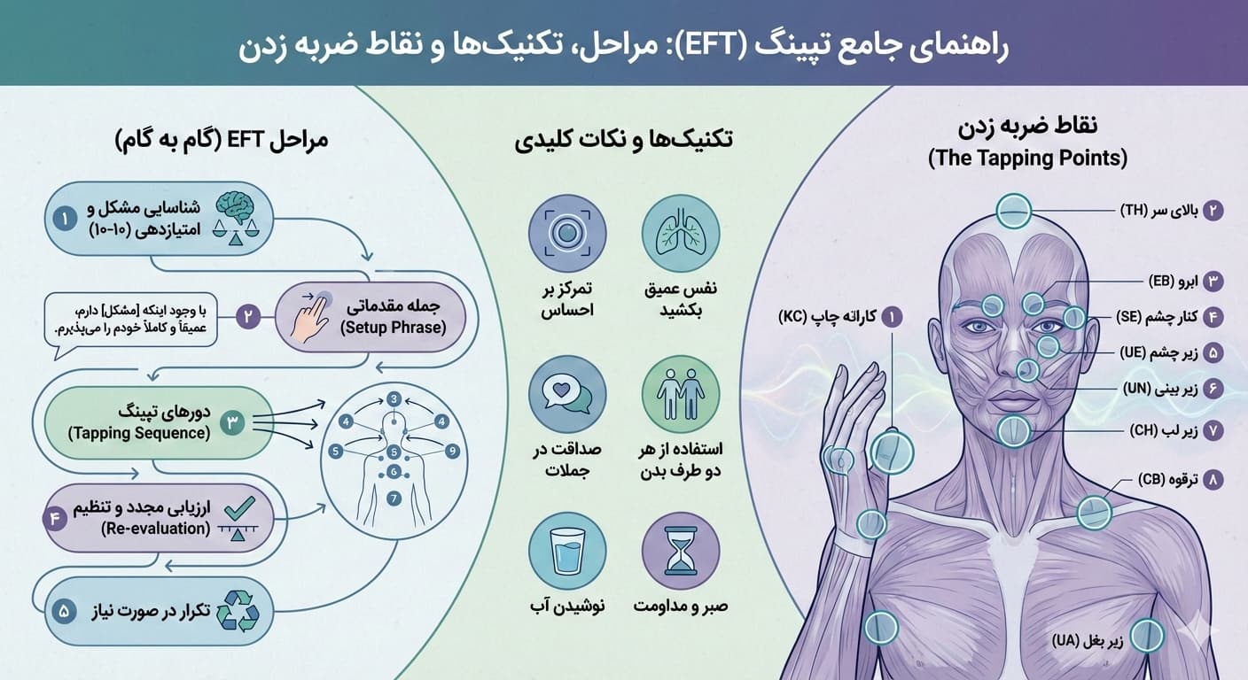 تمرین تپینگ (EFT) اینفوگرافیک